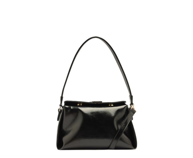 Bolsa Tiracolo Média Moderna Preta