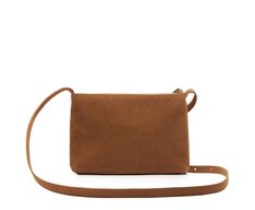 Bolsa Tiracolo Média Franja Marrom