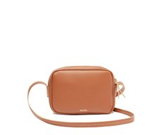 Bolsa Tiracolo Pequena Cápsula Marrom