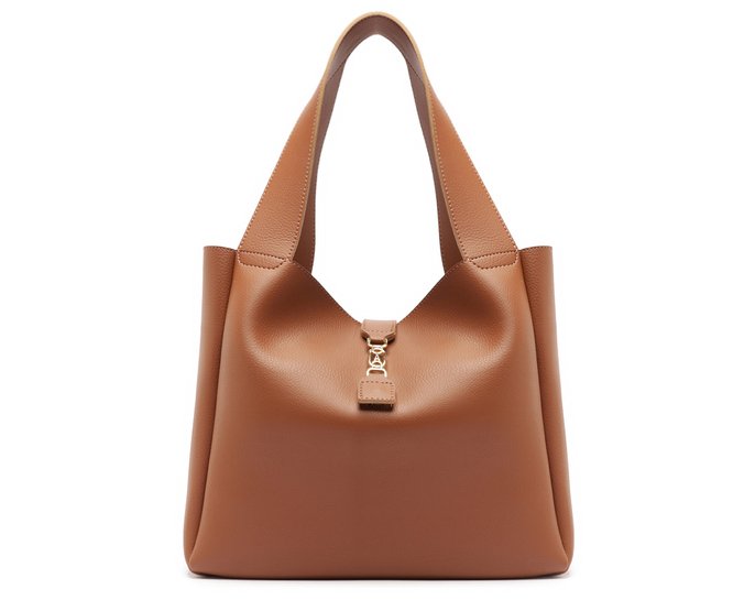 Bolsa Shopping Grande Detalhe Marrom