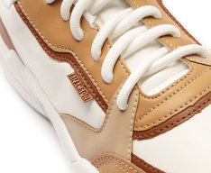 Tênis Sporty Multineutro Branco Detalhe Marrom