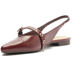Sapatilha Slingback Tira Única Fivela Roxa