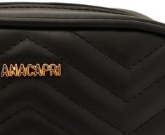 Bolsa Crossbody Média Preta Matelassê Zig Zag