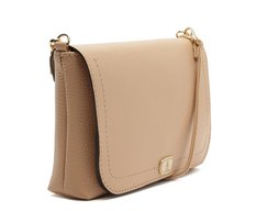 Bolsa Tiracolo Média Lisa Bege