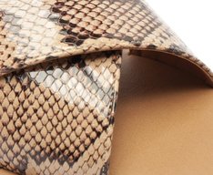 Rasteira Tiras Cruzadas Snake Animal Print