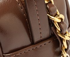 Bolsa Tiracolo Média Compacta Marrom