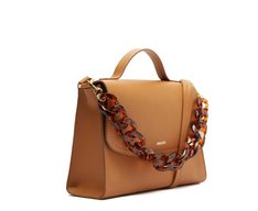 Bolsa Tiracolo Média Corrente Acrílica Onça Marrom