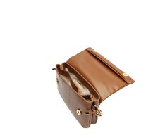 Bolsa Tiracolo Pequena Cordão Marrom