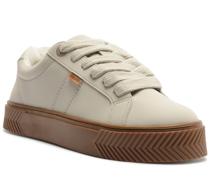 Tênis Robusto Sola Triangular Branco Off