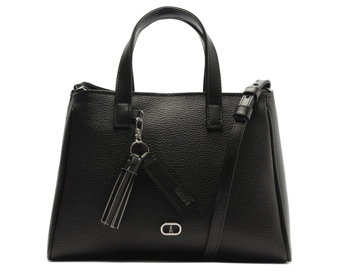 Bolsa Tote Grande Chaveiro Removível Preta