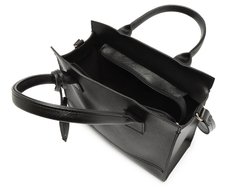 Bolsa Tote Média Pespontos Preta