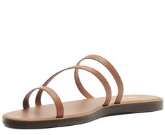 Rasteira Casual Multitiras Marrom