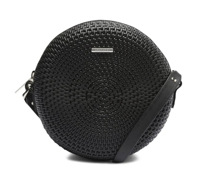Bolsa Tiracolo Média Redonda Injetada New Preta