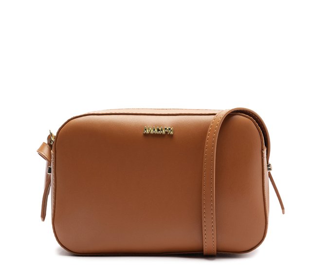 Bolsa Tiracolo Média Retangular Minimal Marrom