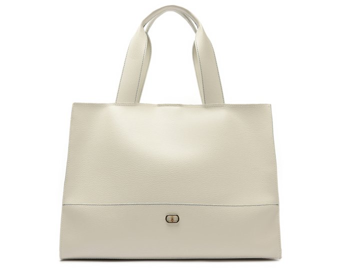Bolsa Shopping Grande Com Necessaire Branca