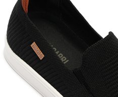Tênis Slip On Knit Riscado Preto