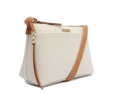 Bolsa Tiracolo Pequena Bag Charm Branca E Marrom