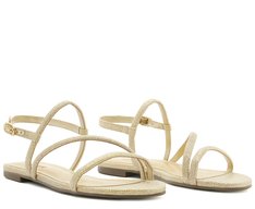Sandália Textura Glam Dourada