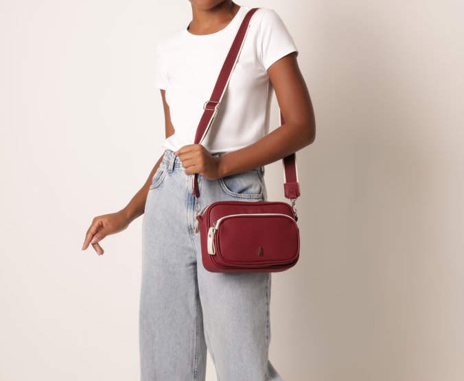 Bolsa Tiracolo Roxa Lise Média