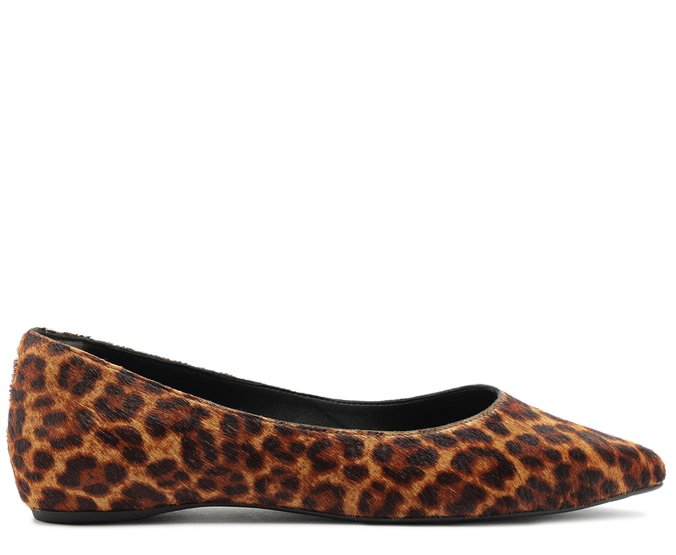 Sapatilha Bico Fino Animal Print