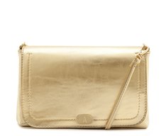 Bolsa Tiracolo Média Lisa Dourada