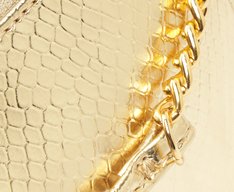 Bolsa Tiracolo Média Snake Dourada