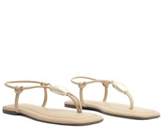 Rasteira Slim Adorno Bege