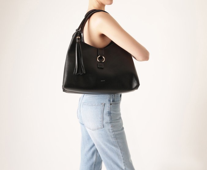 Bolsa Tote Média Boho Preta