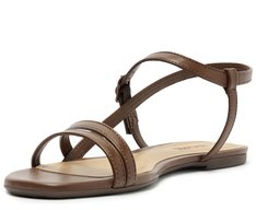 Rasteira Tiras Ivory Marrom