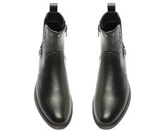 Bota Chelsea Cano Curto Tachas Preta