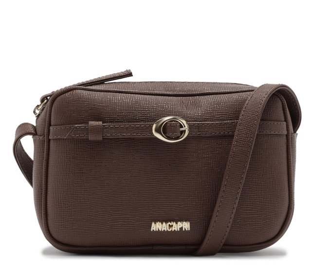 Bolsa Tiracolo Média Pingente Marrom