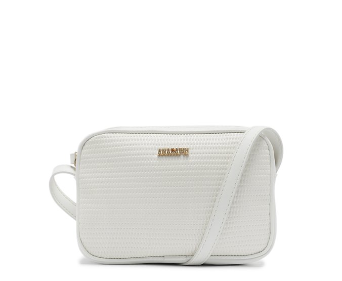 Bolsa Tiracolo Pequena Palha Bege
