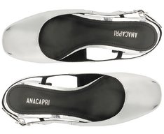 Sapatilha Slingback Basic Salto Bloco Prata