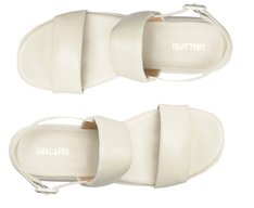 Sandália Flatform Branca Mirella Duas Tiras