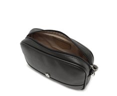 Bolsa Tiracolo Pequena Cápsula Metal Preta