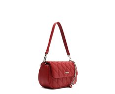 Bolsa Tiracolo Média Matelassê Triangular Vermelha
