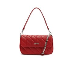 Bolsa Tiracolo Média Matelassê Triangular Vermelha