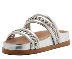 Papete Tiras Strass Prata