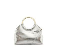 Bolsa Tiracolo Pequena Alça Metal Prata