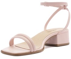 Sandália Salto Bloco Santorine Rosa