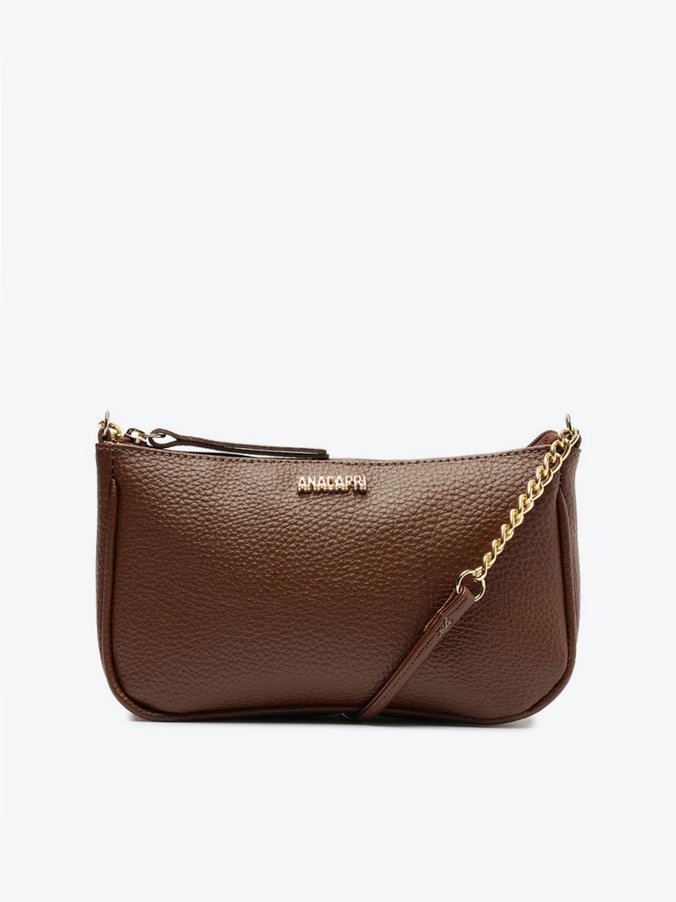 Bolsa Tiracolo Média Snake Marrom | Anacapri
