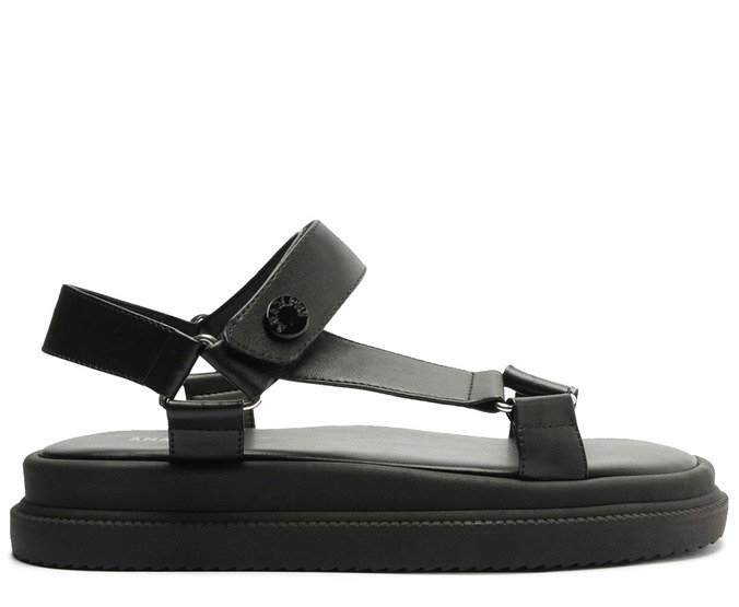 Sandália Papete Plataforma Diana Preta