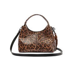 Bolsa Tiracolo Média Merlot Animal Print