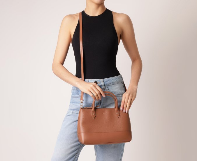 Bolsa Tote Média Essencial Marrom