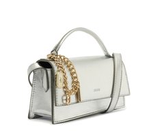Bolsa Tiracolo Pequena Essencial Mini Corrente Prata