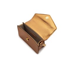 Bolsa Tiracolo Pequena Estruturada Party Bronze