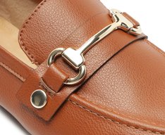 Mocassim Detalhe Removível Bridão E Pala Marrom