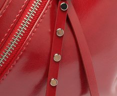 Bolsa Tote Grande Hobo Zíper Vermelha