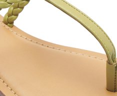 Rasteira Slim Trançada Verde