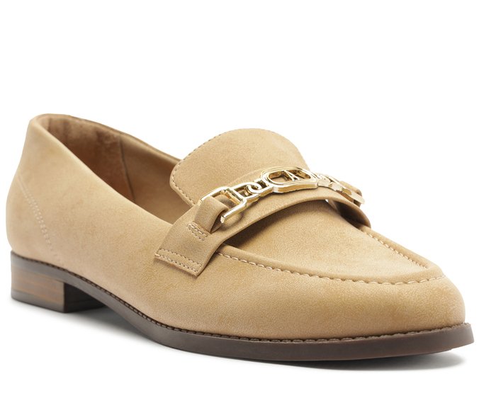 Mocassim Bridão Anacapri Bege Suede